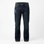 Monarchy Distressed Dark Wash Straight Leg Denim Jeans