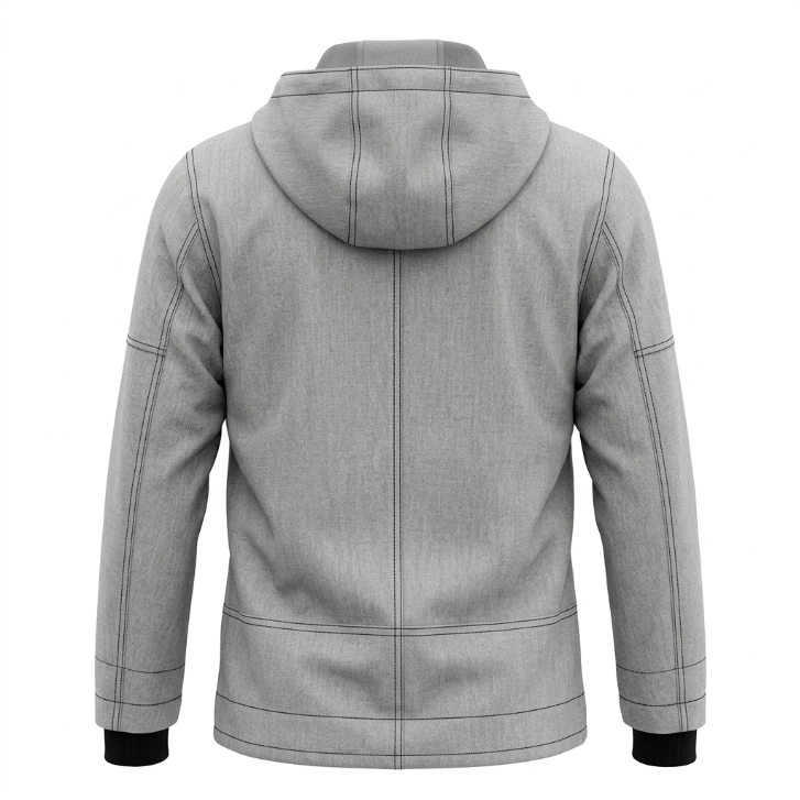 Five Four Hooded Utility Jacket Grey - Size 3XL