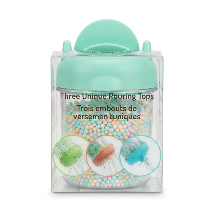 Melii Bath Toys 3-Piece Pouring Cups Set for Water Play