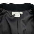 Helmut Lang Black Open Front Ribbed Waist Jacket Blazer Size 6