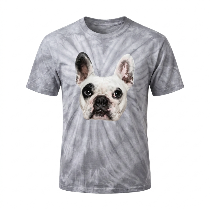 Walter Geoffrey Puppy Face Silver Mineral Wash Tee