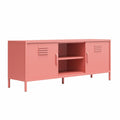 Novogratz Cache Metal Locker-Style TV Stand for TVs up to 65", Dusty Rose
