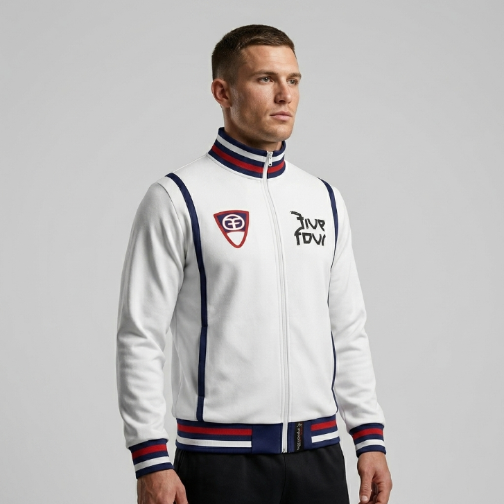 Five Four Clothing Project White Track Jacket