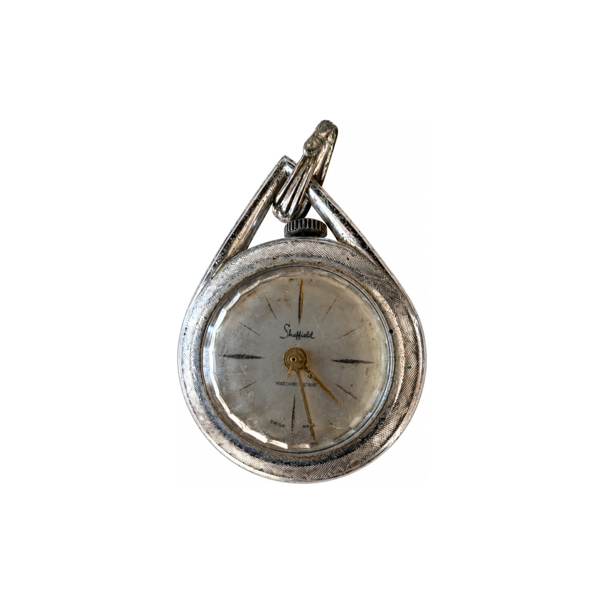 Vintage Sheffield Swiss Silver Pendant Watch - Requires Winding