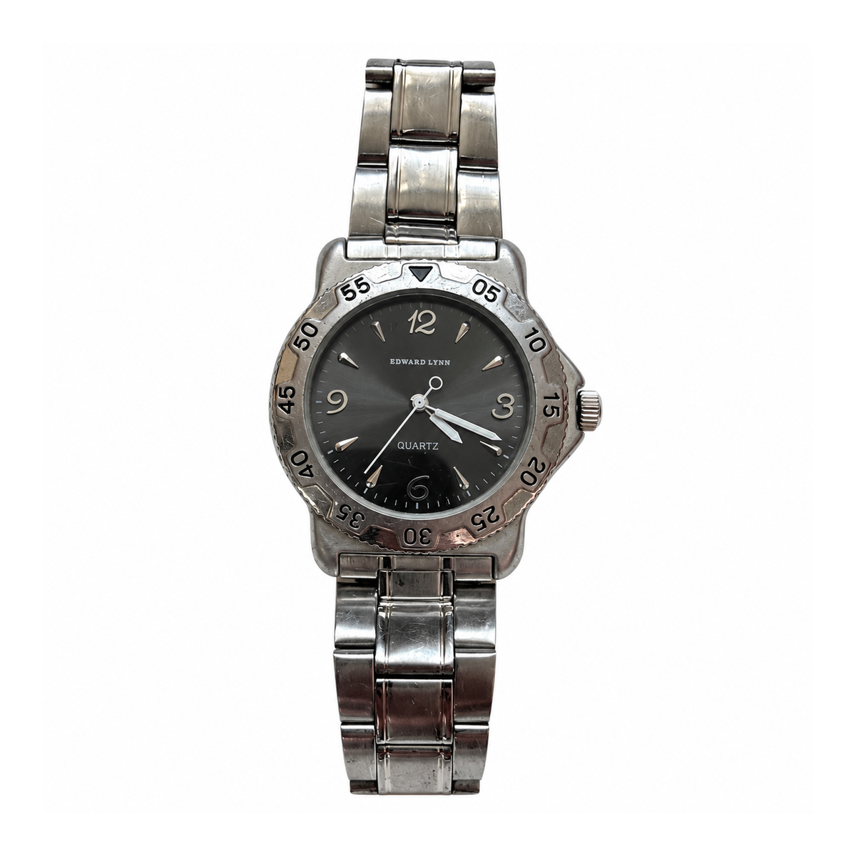 Vintage Edward Lynn Gray Dial Numbered Bezel Watch - Requires a Battery