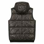 Zara Man Faux Leather Puffer Vest