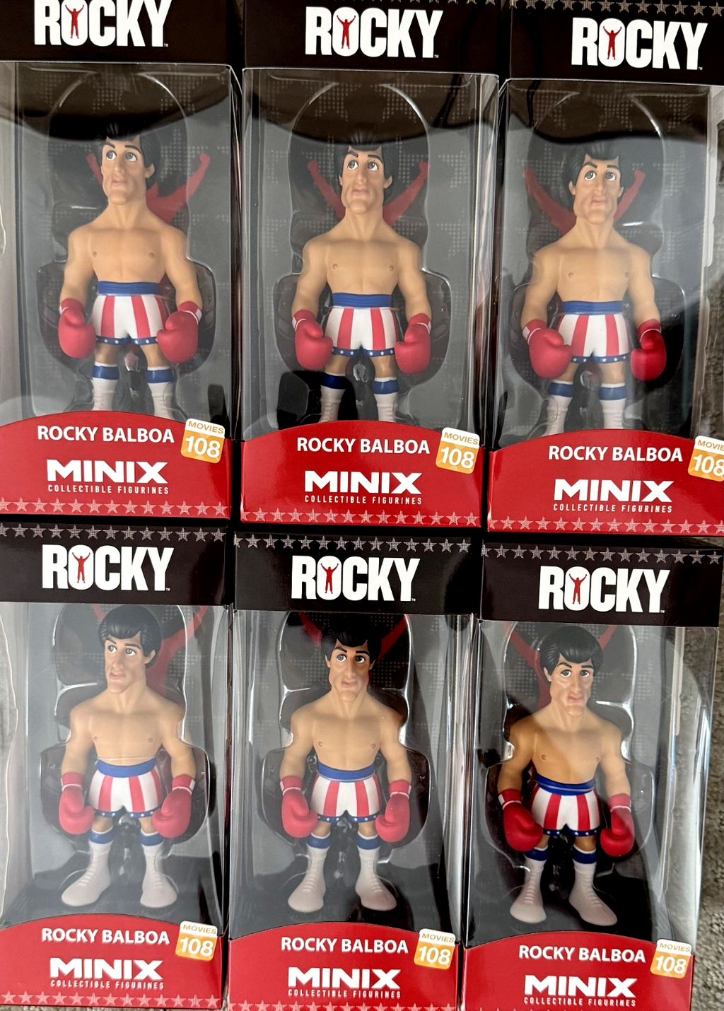 Minix Collectible Figure Rocky IV  Sylvester Stallone Rocky Balboa (Case of 6)