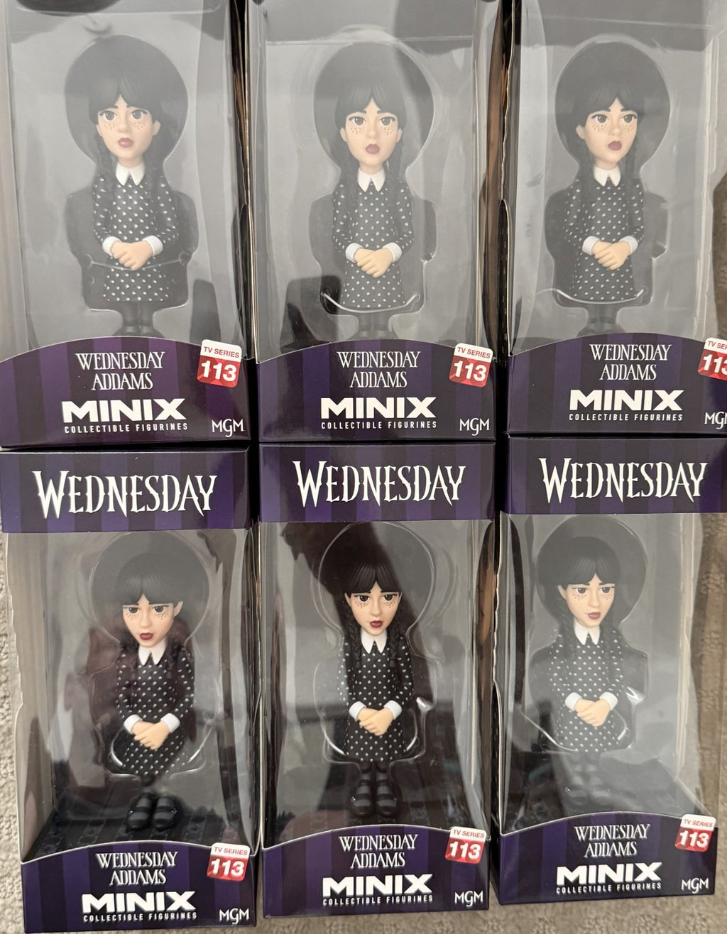 Minix Collectible Figure Addams Family Wednesday  (Case Of 6 Factory Sealed)