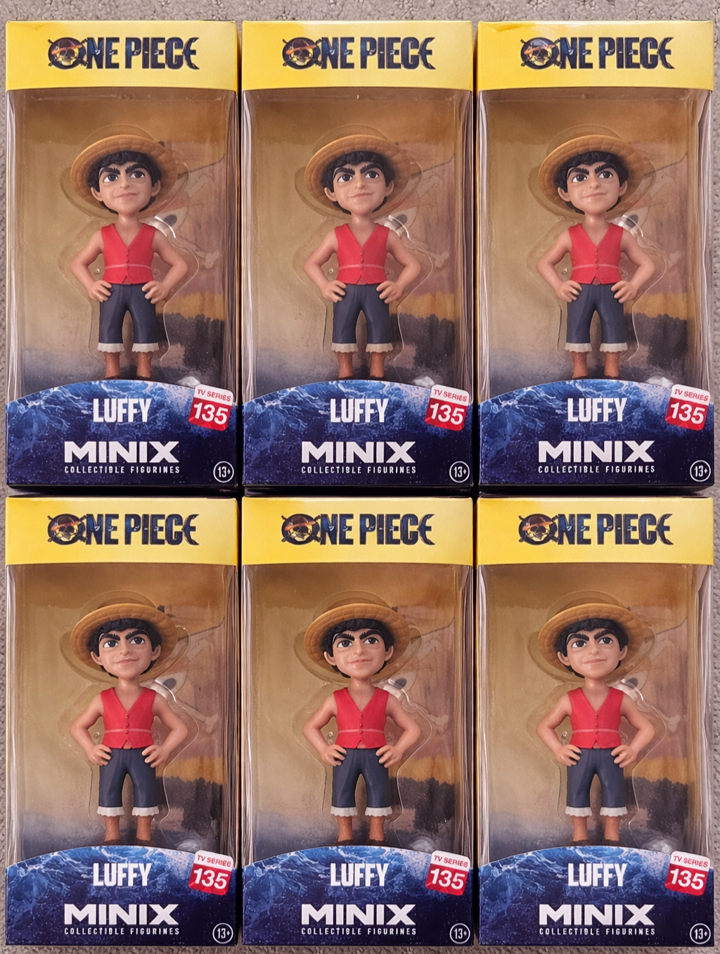 Minix Collectible Figure One Piece Luffy (Case Of 6 Factory Sealed)