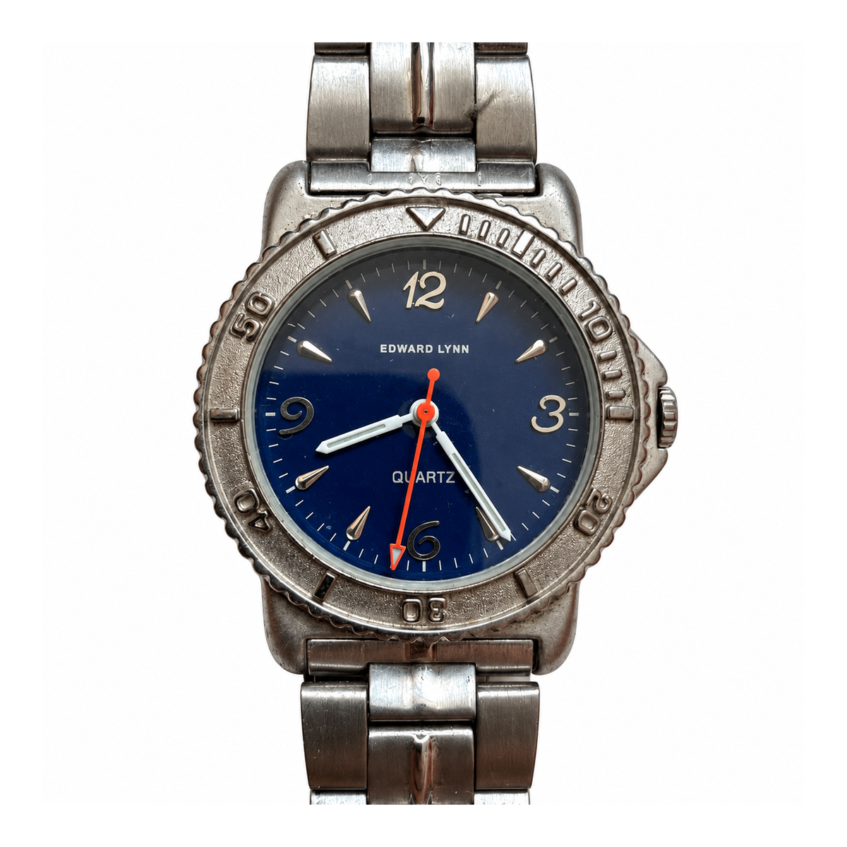 Vintage Edward Lynn Blue Dial Orange Seconds Sports Watch - Requires a Battery
