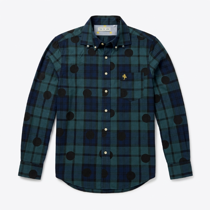 Five Four x Mark McNairy Blackwatch Plaid Polka Dot Shirt
