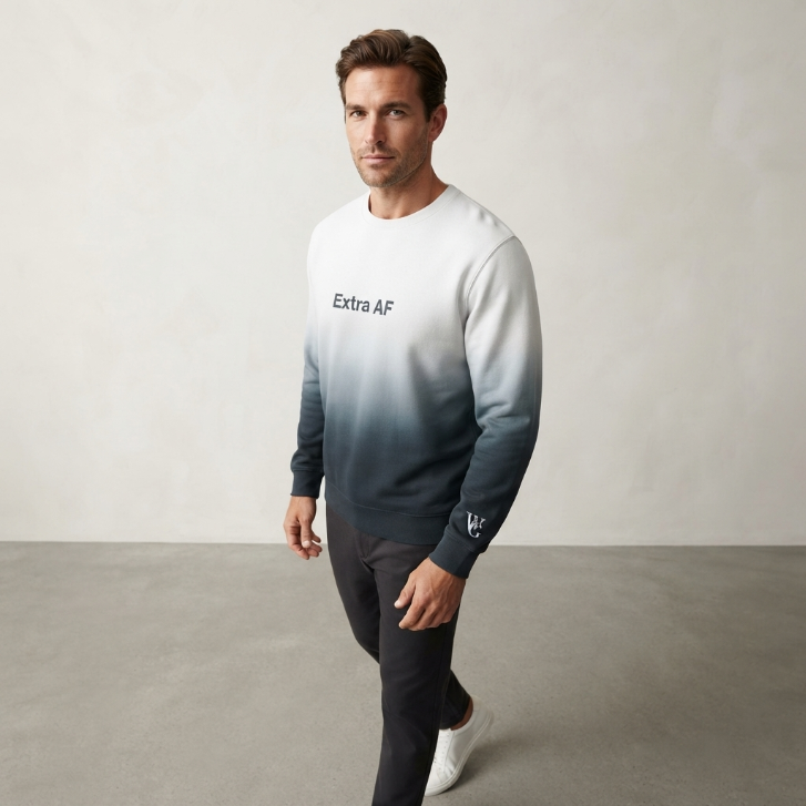 Walter Geoffrey "Extra AF" Dip Wash Sweatshirt