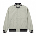 Five Four Light Grey Striped Ribbed Bomber Jacket