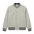 Five Four Light Grey Striped Ribbed Bomber Jacket