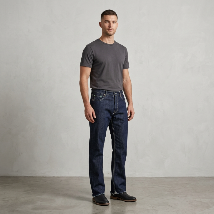 Five Four Enjeeneering Dark Wash Straight Leg Jeans