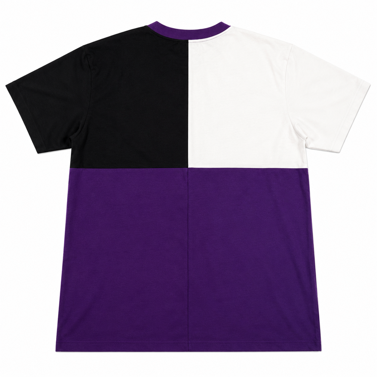 MTV The Real World Color Block Graphic T-Shirt - Black/White/Purple