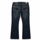 Monarchy Distressed Dark Wash Straight Leg Denim Jeans
