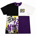 MTV The Real World Color Block Graphic T-Shirt - Black/White/Purple