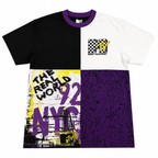 MTV The Real World Color Block Graphic T-Shirt - Black/White/Purple