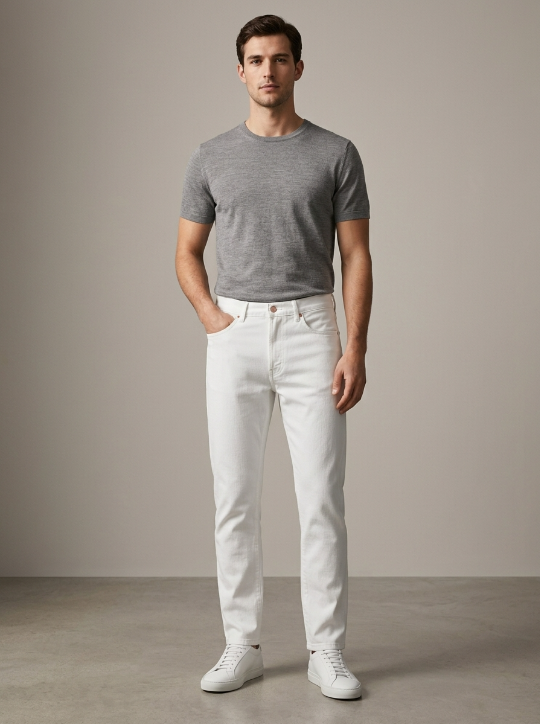 Mark McNairy x Five Four Straight Leg Denim Jeans White