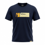 Five Four Yellow Logo Box Graphic T-Shirt Navy Blue