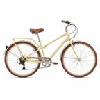sixthreezero Around the Block Cruiser Bike - Cream with Stitched Floral Fenders