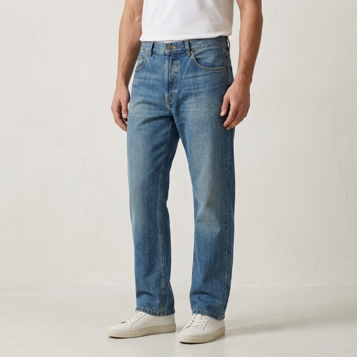 Five Four Live Mechanics Light Wash Straight Leg Jeans