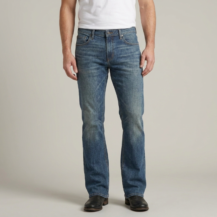 Paper Denim & Cloth Faded Medium Wash Straight Leg Jeans