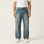 Anoname Faded Light Wash Straight Leg Jeans