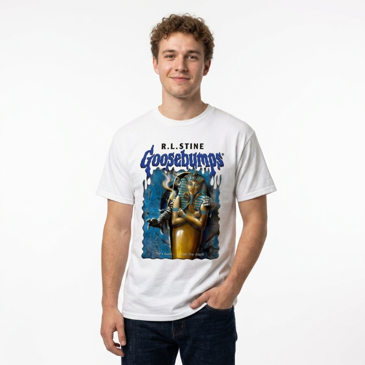 Goosebumps Return of the Mummy T-Shirt - White - Officially Licensed R.L. Stine Graphic Tee