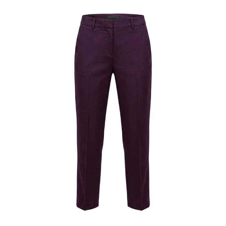 Tory Burch Tailored Stretch Trousers Plum Burgundy Size 0