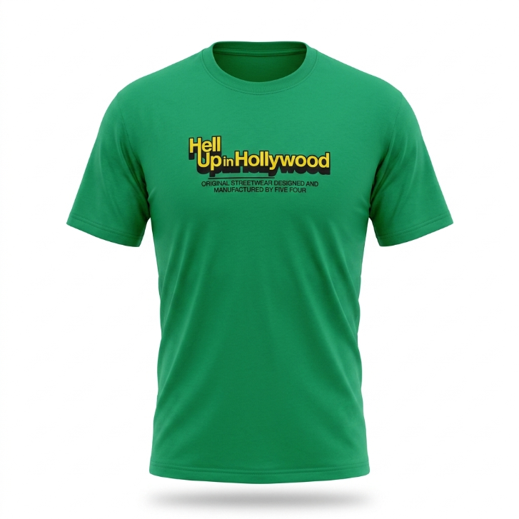 Five Four "Hell Up in Hollywood" Graphic T-Shirt Green