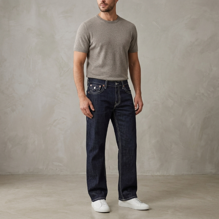 Five Four Enjeaneering Dark Raw Denim Jeans