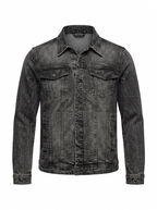 Five Four 12AMRUN Acid Wash Denim Jacket Black/Grey