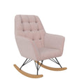 Little Seeds Raven Upholstered Rocker, Pink Velvet