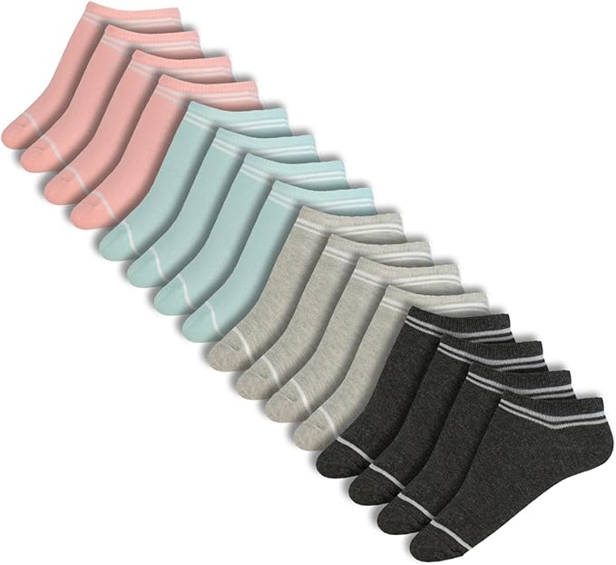 HOT FEET Thin Ankle Socks for Women & Girls – Fun & Cute Low Cut No Show Socks, Stocking Stuffers, 6, 8, 18 PK Size 4-10