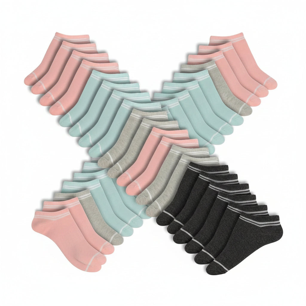HOT FEET Thin Ankle Socks for Women & Girls – Fun & Cute Low Cut No Show Socks, Stocking Stuffers, 6, 8, 18 PK Size 4-10