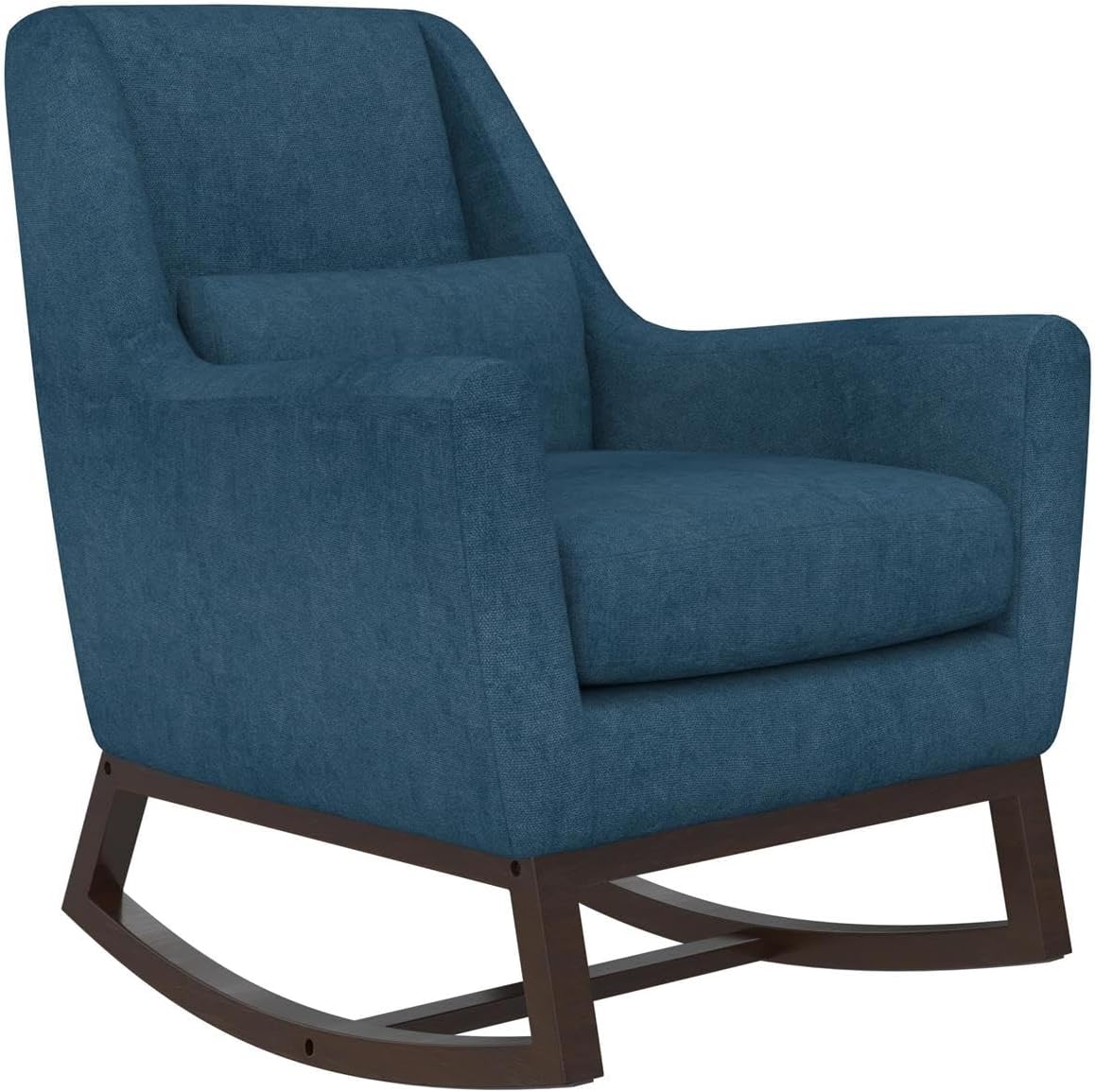Little Seeds Sophie Mid-Century Rocker, Navy Blue Linen