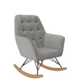 Little Seeds Raven Upholstered Rocker, Gray Velvet