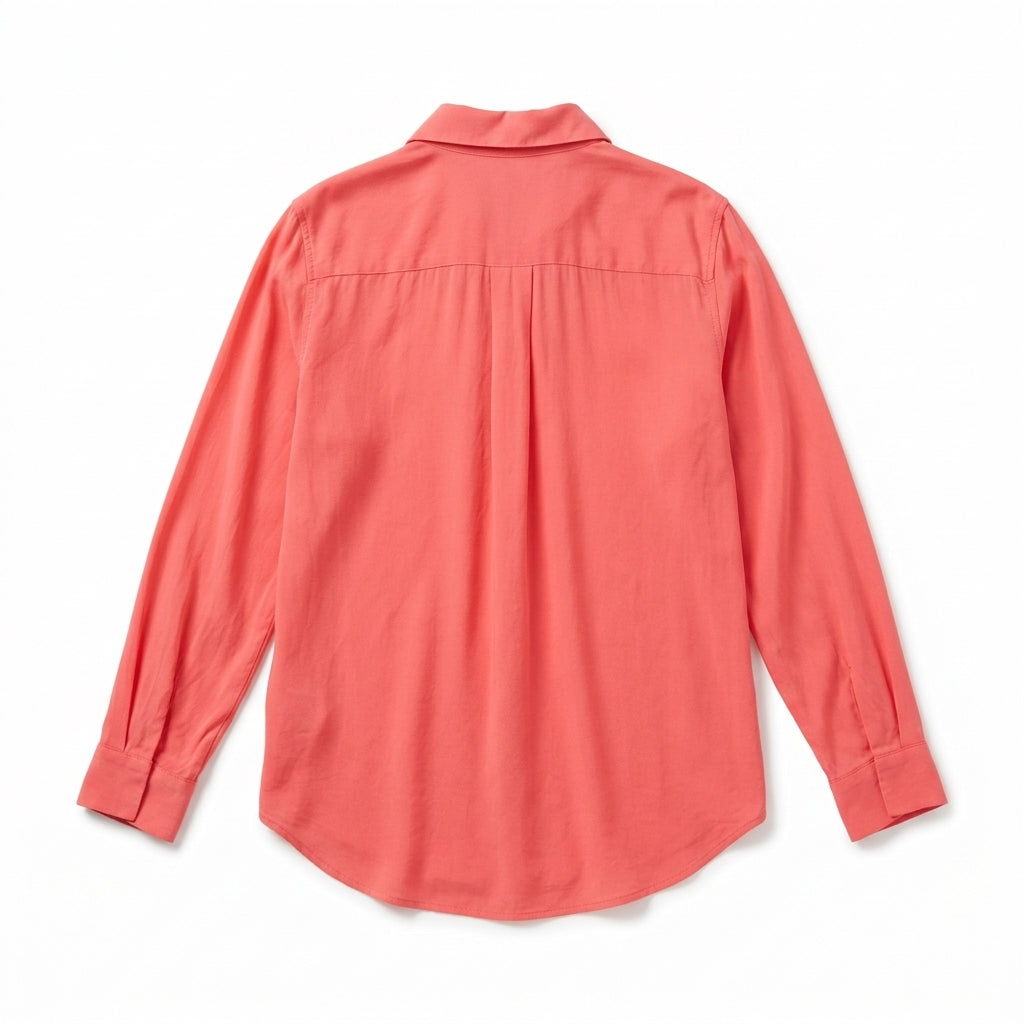 Equipment Femme Coral Pink Silk Long Sleeve Button Down Shirt Size XS