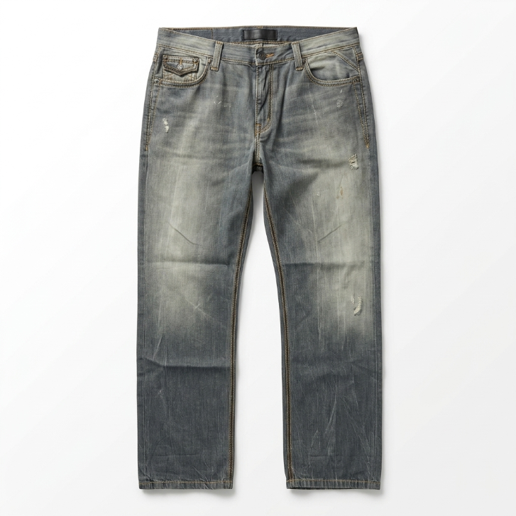 Five Four Jeans Faded Gray Distressed Straight Leg
