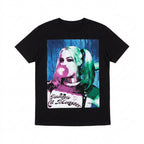Suicide Squad Harley Quinn Bubble Gum Graphic T-Shirt - Black/Multicolor