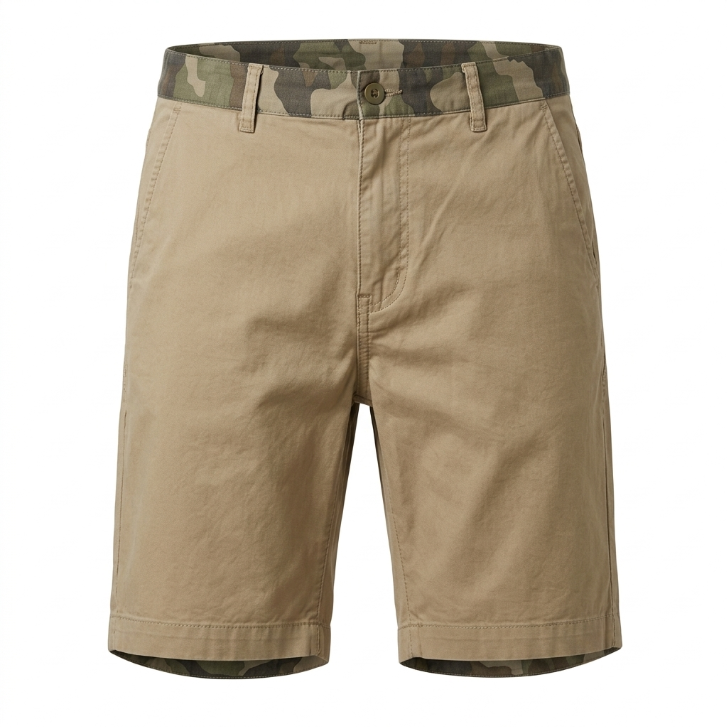 Five Four Canal Khaki Camo Trim Shorts