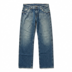 Hudson Jeans Distressed Medium Wash Straight Leg Denim Jeans