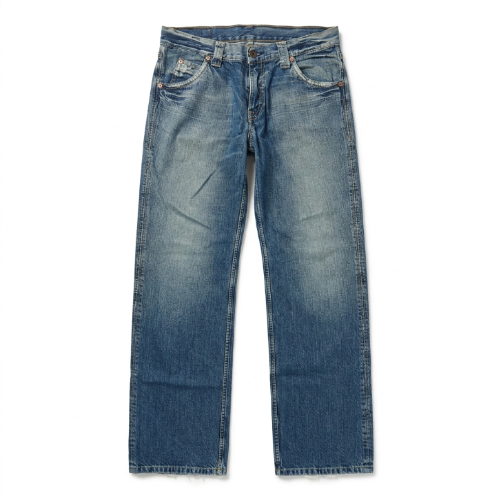 Hudson Jeans Distressed Medium Wash Straight Leg Denim Jeans