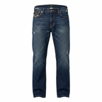 Five Four Distressed Medium Wash Straight Leg Denim Jeans
