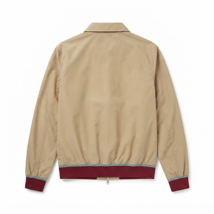 Five Four Tan Zip-Front Harrington Jacket