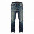 Five Four Faded Medium Wash Whiskered Straight Leg Jeans