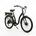sixthreezero Around the Block 500W Electric Beach Cruiser Bike - Matte Black
