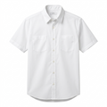 Five Four Solid White Short Sleeve Utility Shirt - White / Size Medium